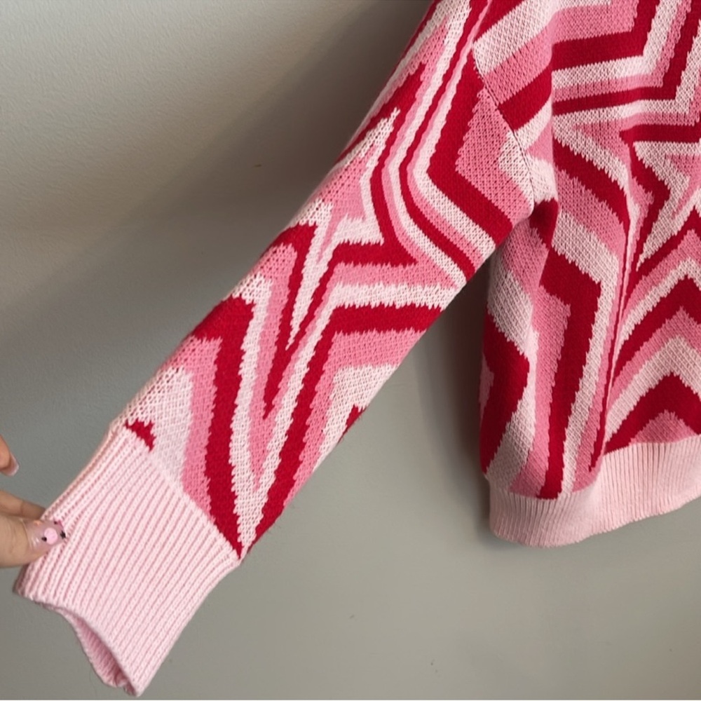 SHEIN Pink and Red Knit Sweater - Picture 9 of 13